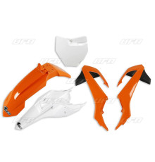 Пластиковий набір UFO ktm sx 65 '16-'23 color oem 16' and 18' (помаранчевий/білий) (kt526e999) (kt526e999)