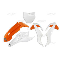 Пластиковий набір UFO ktm sx 65 '16-'23 колір oem '19 (помаранчевий/білий) (kt526e999w) (kt526e999w)