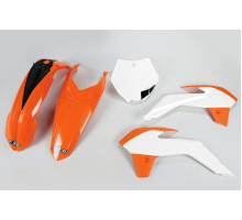 Пластиковий набір UFO ktm sx 85 '13-'17 колір oem '15 (помаранчевий/білий)