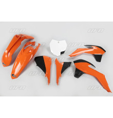 Набір пластикових  UFO ktm sx/sxf '13-'15, sx 250 '16, колір oem '13-'14 (помаранчевий/чорний/білий) (kt515e999) (kt515e999)