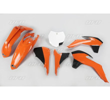 Набір пластикових  UFO ktm sx/sxf '13-'15, sx 250 '16, колір oem '13-'14 (помаранчевий/чорний/білий) (kt515e999) (kt515e999)