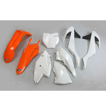 Набір пластикових  UFO ktm sx/sxf '16-'18 (крім sx 250 '16), колір oem '17 (помаранчевий/білий) (kt517e999k) (kt517e999k)