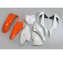 Набір пластикових  UFO ktm sx/sxf '16-'18 (крім sx 250 '16), колір oem '17 (помаранчевий/білий) (kt517e999k) (kt517e999k)