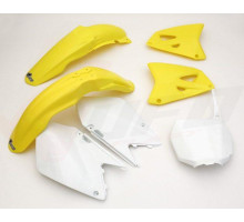 Набір пластиковий UFO suzuki rm 125 / 250 '06-'24 колір oem (білий/жовтий) (su406e999) (su406e999)