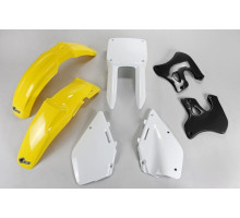 Набір пластикових деталей suzuki rm 125 '96-'98 колір oem (жовтий/білий/чорний) (su393e999) (su393e999)