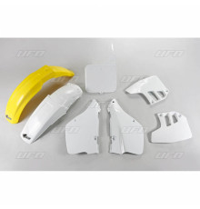 Комплект пластиковий UFO suzuki rm 250 '92 колір oem (білий/жовтий) (su396e999) (su396e999)