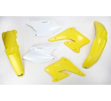 Набір пластикових деталей UFO suzuki rmz 250 '04-'06 колір oem (білий/жовтий) (su403e999) (su403e999)