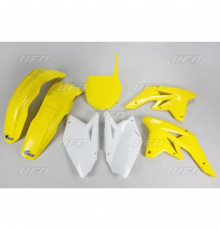 Набір пластикових деталей  UFO suzuki rmz 250 '07-'09 колір oem (білий/жовтий - з жовтим номером) (su407be999) (su407be999)
