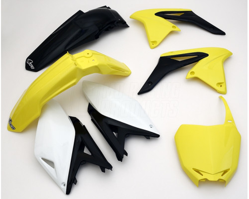 Набір пластикових обвісів suzuki rmz 250 '10-'18 колір oem '13 (жовтий/чорний) (su415e999) (su415e999)