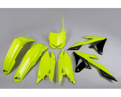 Набір пластикових UFO suzuki rmz 250 '19-'25, rmz 450 '18-'25 fluo жовтий (su418dflu)