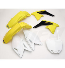 Набір пластикових обвісів suzuki rmz 450 '11-'12 колір oem (жовтий/білий/чорний) (su412e999) (su412e999)