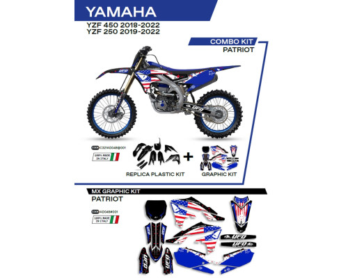 Набір пластикових обвісів yakit321001 плюс набір наклейок YAMAHA yzf 250 '19-'22