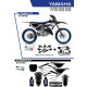 Набір пластикових обвісів yakit324001 плюс набір наклейок (стікерів) YAMAHA yz 125/250 '22 в комплекті передня панель (ya04860) та накладки на амортизатори (ya04814) stokes black - роз