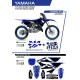 Набір пластику UFO yakit324999 плюс набір наклейок YAMAHA yz 125/250 '22 в комплекті передня панель (ya04860) та накладки на амортизатори (ya04814) apodis колір oem (білий/блакитний) - роз