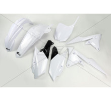 Пластиковий комплект UFO YAMAHA yzf 250 '14-'18, yzf 450 '14-'17 колір білий (ya318e046) (ya318e046)