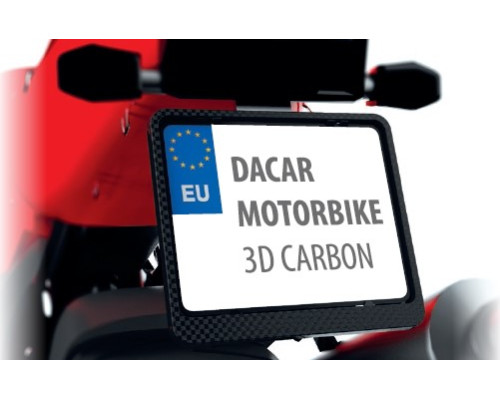 Biketec номерний знак на раму мотоцикла/мотоцикла колір 3d карбон (48808)