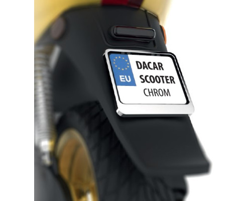 Biketec номерний знак на раму скутера/самоката колір хром (47887) (47887)