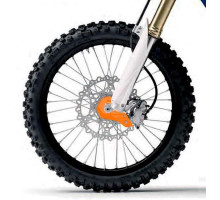Polisport promotion кришка переднього нижнього амортизатора (з монтажним комплектом) ktm sx/sx-f/xs/xc-f/exc/exc-f 03-14 колір помаранчевий