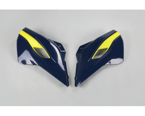 Ковпачки радіатора UFO husqvarna tc/te 125, fc/tx/te/fe 250, tc/te/tx 300, fc/fe 350, fc/fe 450, fe 501 '14-16, tc 250 '16, колір синій/жовтий