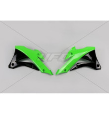 Ковпачки радіатора UFO kawasaki kx 85 '14-'21, kx 100 '14-'21 колір zileony black