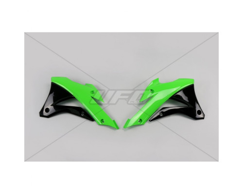 Ковпачки радіатора UFO kawasaki kx 85 '14-'21, kx 100 '14-'21 колір zileony black