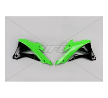 Ковпачки радіатора UFO kawasaki kx 85 '14-'21, kx 100 '14-'21 колір zileony black