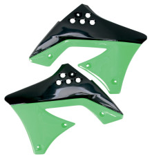 Ковпачки радіатора UFO kawasaki kxf 250 '09-'11 колір oem (чорний/зелений)