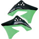 Ковпачки радіатора UFO kawasaki kxf 250 '09-'11 колір oem (чорний/зелений)