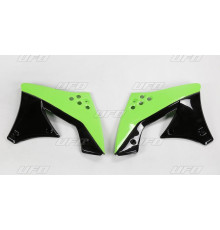 Ковпачки радіатора UFO kawasaki kxf 250 '09-'12 колір oem (зелений/чорний)