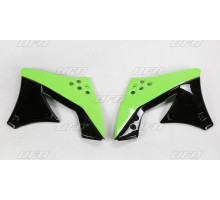 Ковпачки радіатора UFO kawasaki kxf 250 '09-'12 колір oem (зелений/чорний)