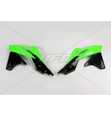Ковпачки радіатора UFO kawasaki kxf 250 '13-'16 колір oem (зелений/чорний)