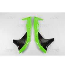Ковпачки радіатора UFO kawasaki kxf 250 '17-'20 колір oem '17-'18 та '20 (зелений/чорний)
