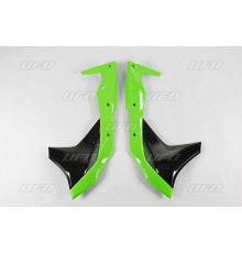 Ковпачки радіатора UFO kawasaki kxf 250 '17-'20 колір oem '17-'18 та '20 (зелений/чорний)