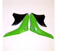 Ковпачки радіатора UFO kawasaki kxf 450 '07 колір зелений/чорний