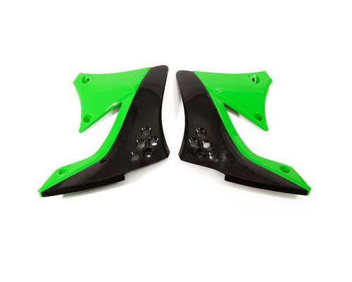 Ковпачки радіатора UFO kawasaki kxf 450 '09-'11 колір oem (чорний/зелений)