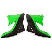 Ковпачки радіатора UFO kawasaki kxf 450 '09-'11 колір oem (чорний/зелений)