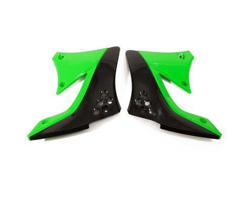 Ковпачки радіатора UFO kawasaki kxf 450 '09-'11 колір oem (чорний/зелений)