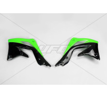 Ковпачки радіатора UFO kawasaki kxf 450 '12-'15 колір oem (зелений/чорний)