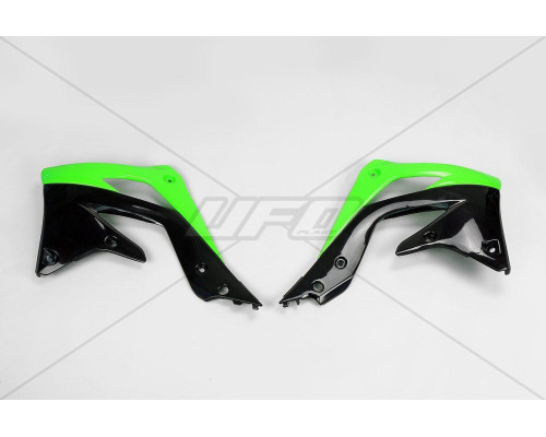 Ковпачки радіатора UFO kawasaki kxf 450 '12-'15 колір oem (зелений/чорний)