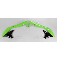 Ковпачки радіатора UFO kawasaki kxf 450 '16-'17 колір oem (зелений/чорний)