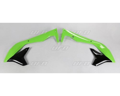 Ковпачки радіатора UFO kawasaki kxf 450 '16-'17 колір oem (зелений/чорний)