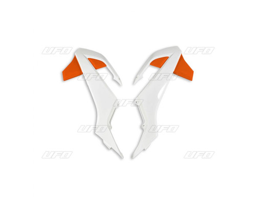 Ковпачки радіатора UFO ktm sx 65 '16-'22 колір oem '19-'20 (білий/помаранчевий)