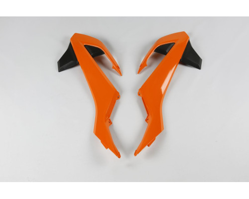 Ковпачки радіатора UFO ktm sx 65 '16-22, колір oem '16 і '18 (помаранчевий/чорний)
