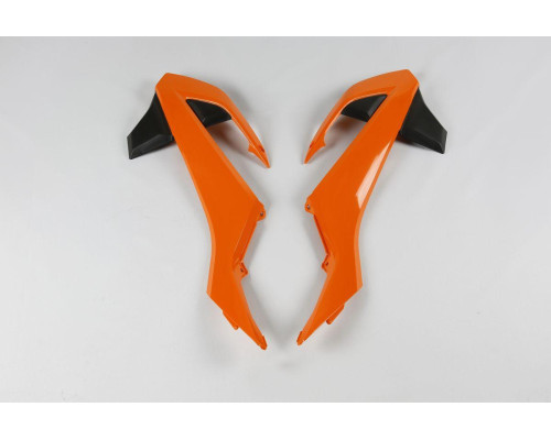 Ковпачки радіатора UFO ktm sx 65 '16-22, колір oem '16 і '18 (помаранчевий/чорний)