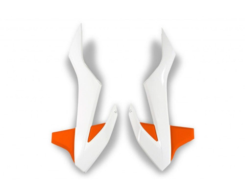 Ковпачки радіатора UFO ktm sx 85 '18-2023 колір oem '19 (білий/помаранчевий)