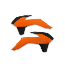 Ковпачки радіатора UFO ktm sx/sxf '13-'15, exc '14-'16 колір oem (помаранчевий/чорний)
