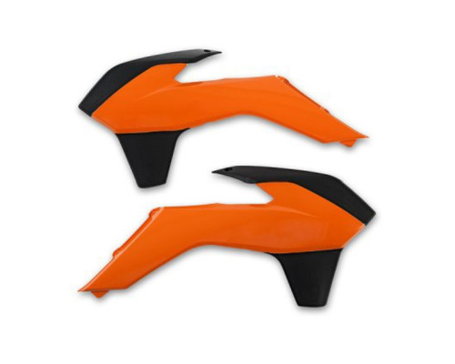Ковпачки радіатора UFO ktm sx/sxf '13-'15, exc '14-'16 колір oem (помаранчевий/чорний)