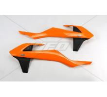 Ковпачки радіатора UFO ktm sx/sxf 16-18, exc/excf 17-19 колір oem (крім sx 250 '16) (помаранчевий/чорний)
