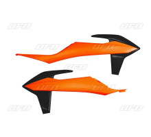 Ковпачки радіатора UFO ktm sx/sxf(sx-f) 125/150/250/350/450 '19-'22, exc 125 '20-'21, exc/excf(exc-f) 150/250/300/350/450/500 '20-2023 колір oem (оранжевий/чорний)