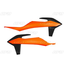 Ковпачки радіатора UFO ktm sx/sxf(sx-f) 125/150/250/350/450 '19-'22, exc 125 '20-'21, exc/excf(exc-f) 150/250/300/350/450/500 '20-2023 колір oem (оранжевий/чорний)